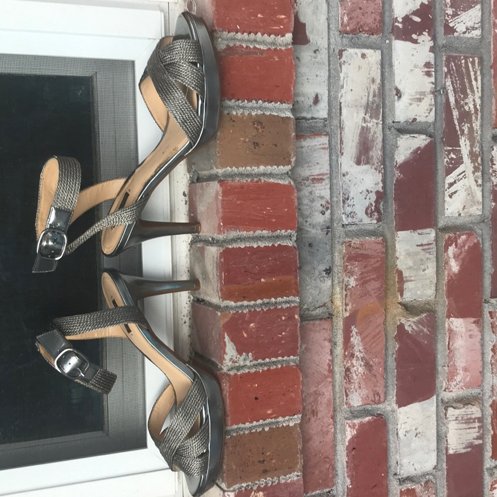 Silver Sandal Pumps